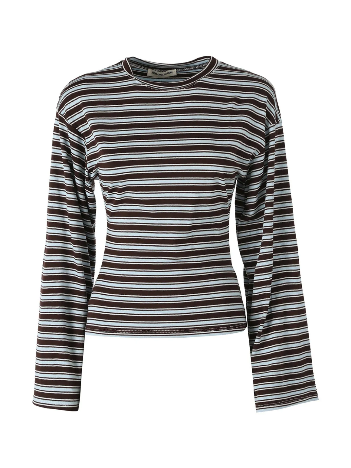 Solada Maglia rigata da donna con maniche lunghe a campana - marrone