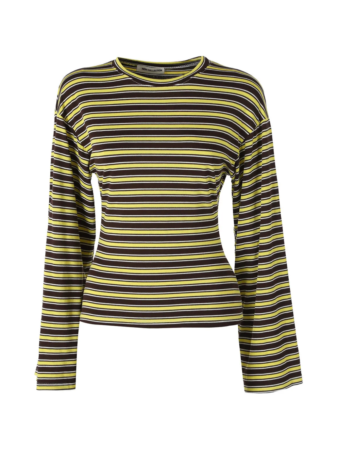 Solada Maglia rigata da donna con maniche lunghe a campana - giallo