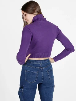 Solada Maglione crop da donna a dolcevita