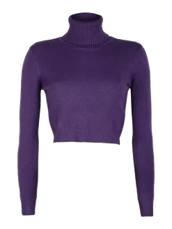 Solada Maglione crop da donna a dolcevita