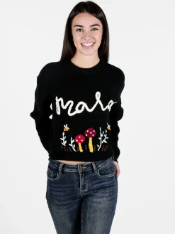 Solada Maglione donna oversize con ricami