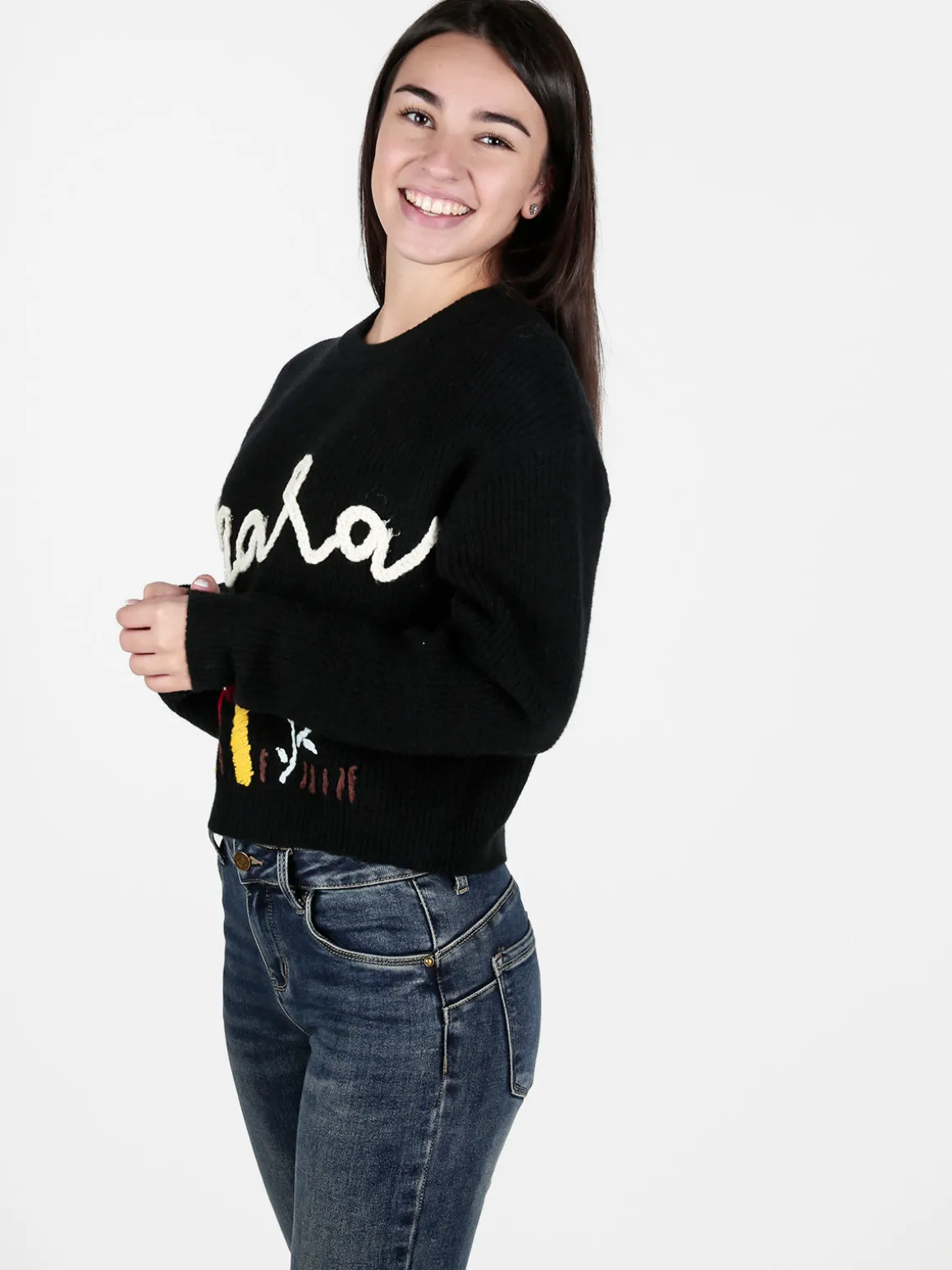 Solada Maglione donna oversize con ricami