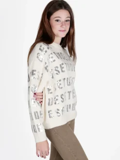 Solada Maglione donna oversize con paillettes