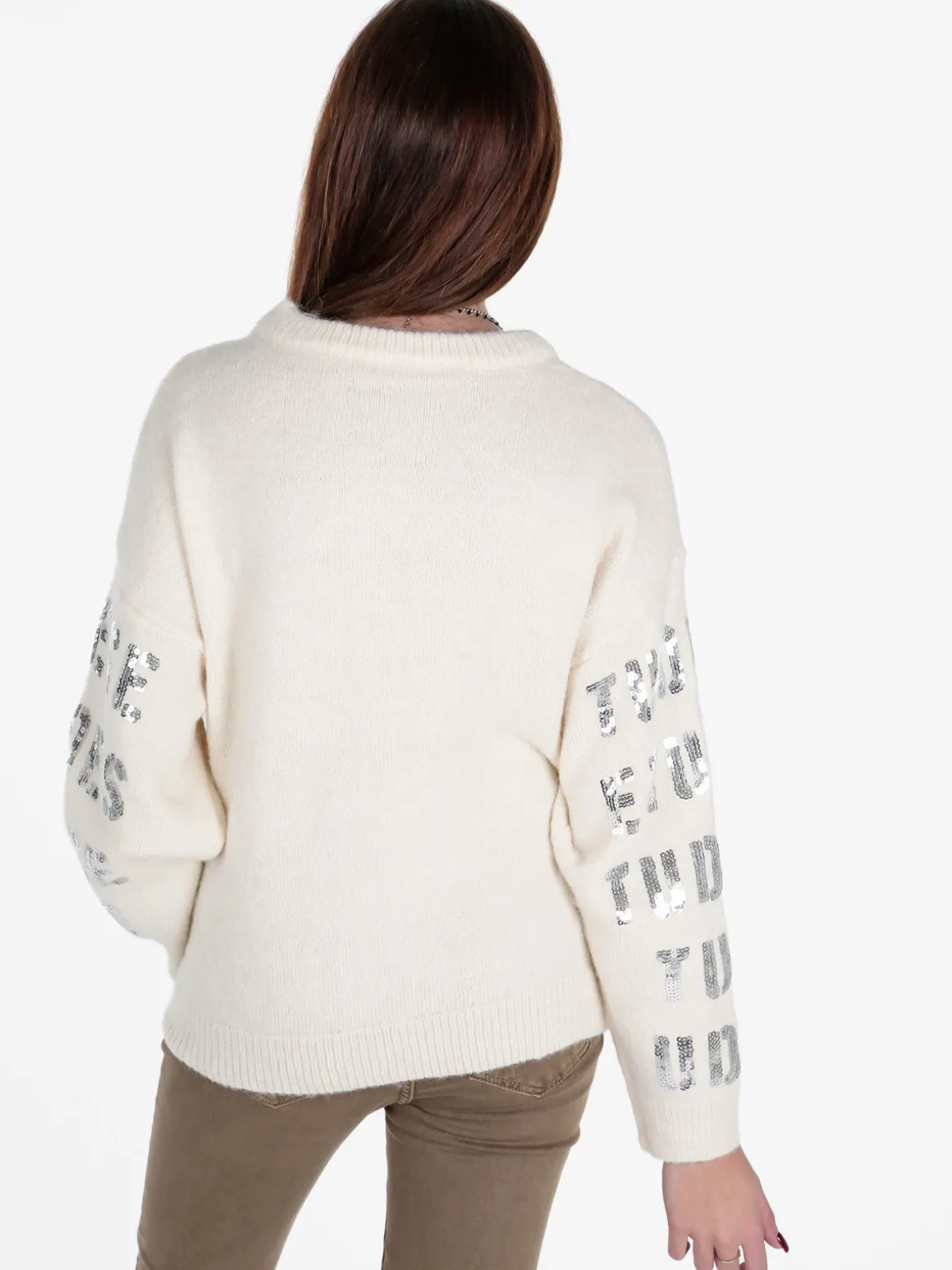 Solada Maglione donna oversize con paillettes