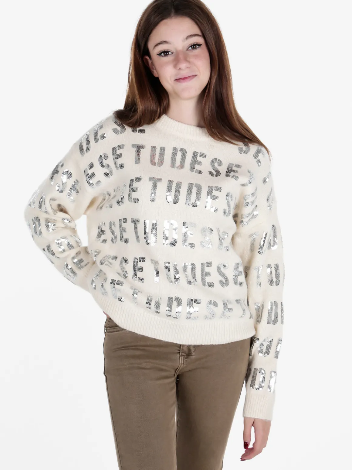 Solada Maglione donna oversize con paillettes