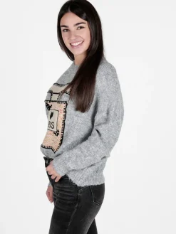 Solada Maglione donna oversize con spalle cadenti