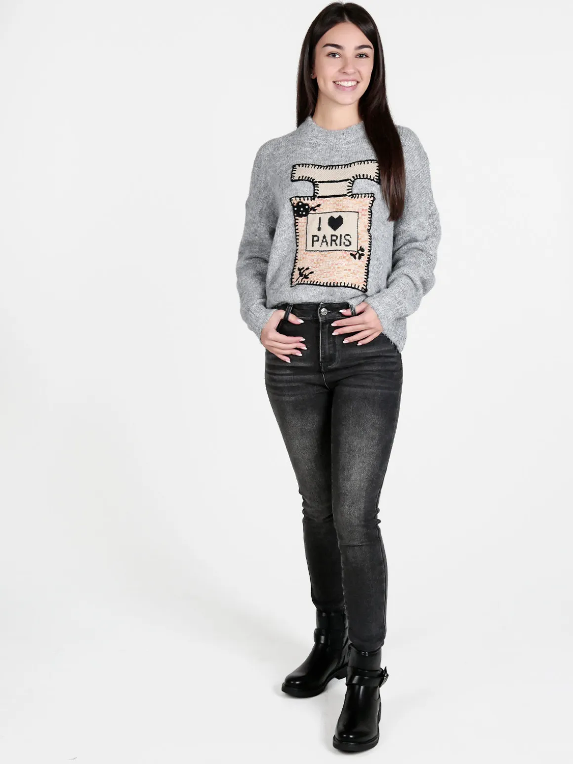 Solada Maglione donna oversize con spalle cadenti
