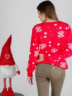 Solada Maglione natalizio da donna "merry christmas"