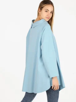Solada Maxi blusa da donna in misto cotone
