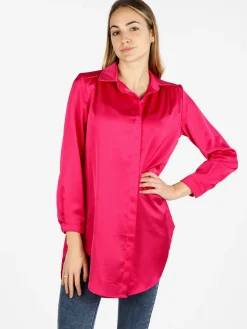 Solada Maxi camicia donna effetto raso