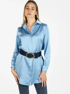 Solada Maxi camicia donna effetto raso