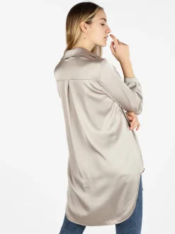 Solada Maxi camicia donna effetto raso