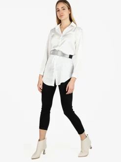 Solada Maxi camicia donna effetto raso