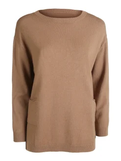 Solada Maxi maglia donna con taschini - cammello