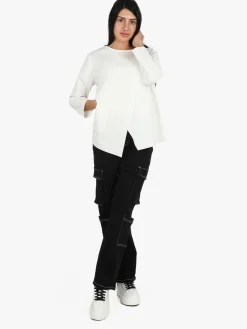 Solada Maxi t-shirt da donna oversize a maniche lunghe