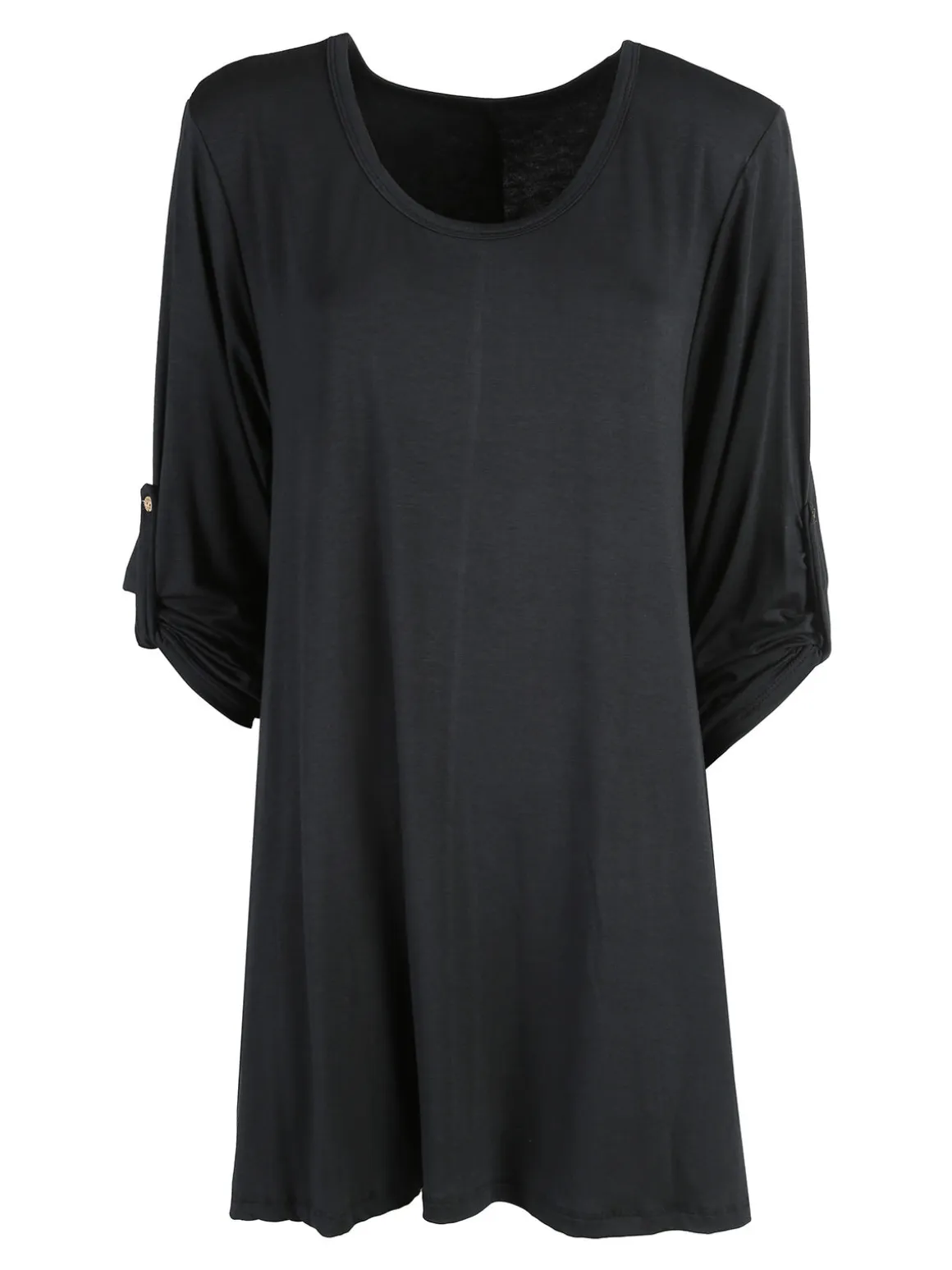 Solada Maxi t-shirt donna a maniche lunghe - nero