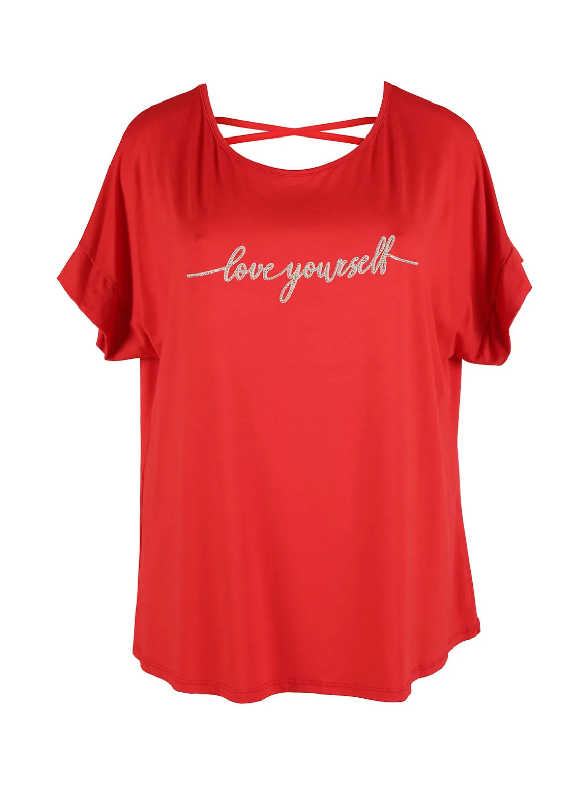 Solada Maxi t-shirt donna con strass