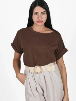 Solada Maxi t-shirt donna con taschino