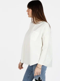 Solada Maxi t-shirt donna oversize con taschino