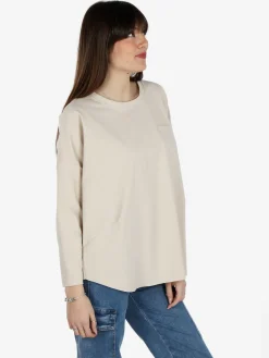 Solada Maxi t-shirt donna oversize con taschino
