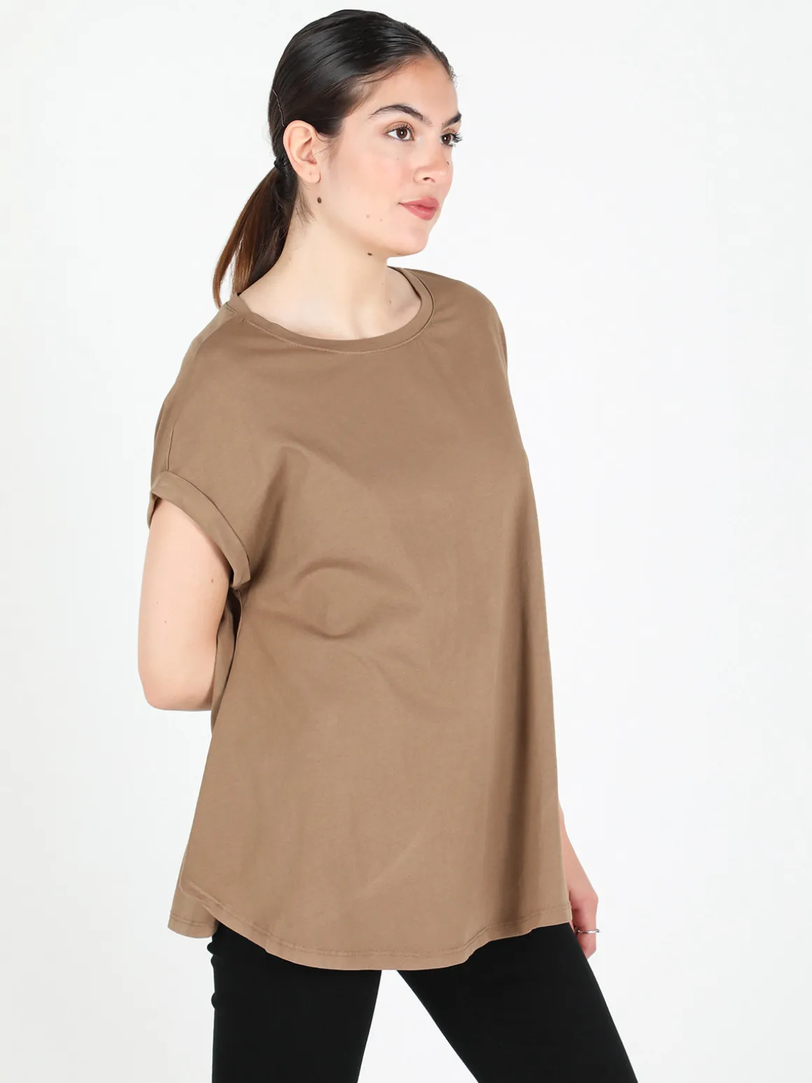 Solada Maxi t-shirt donna tinta unita