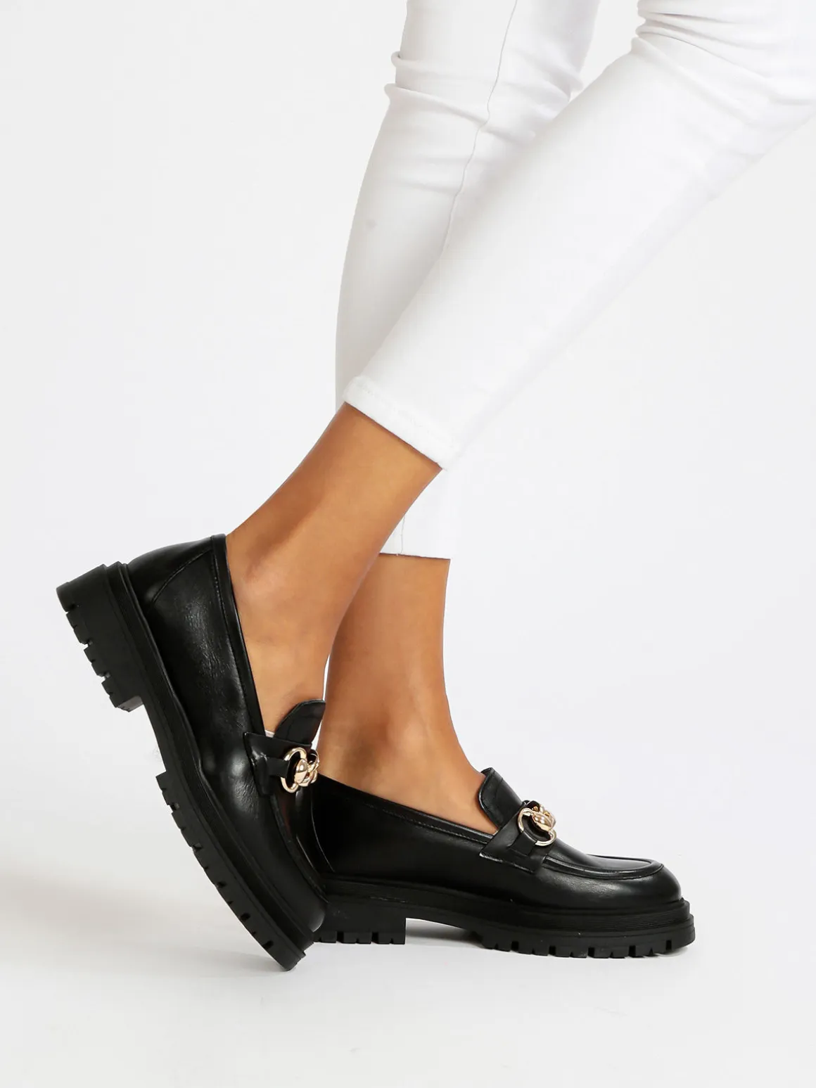 Solada Mocassini in pelle donna con platform