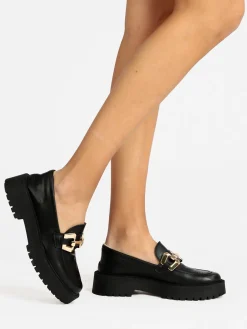 Solada Mocassini in pelle donna con platform