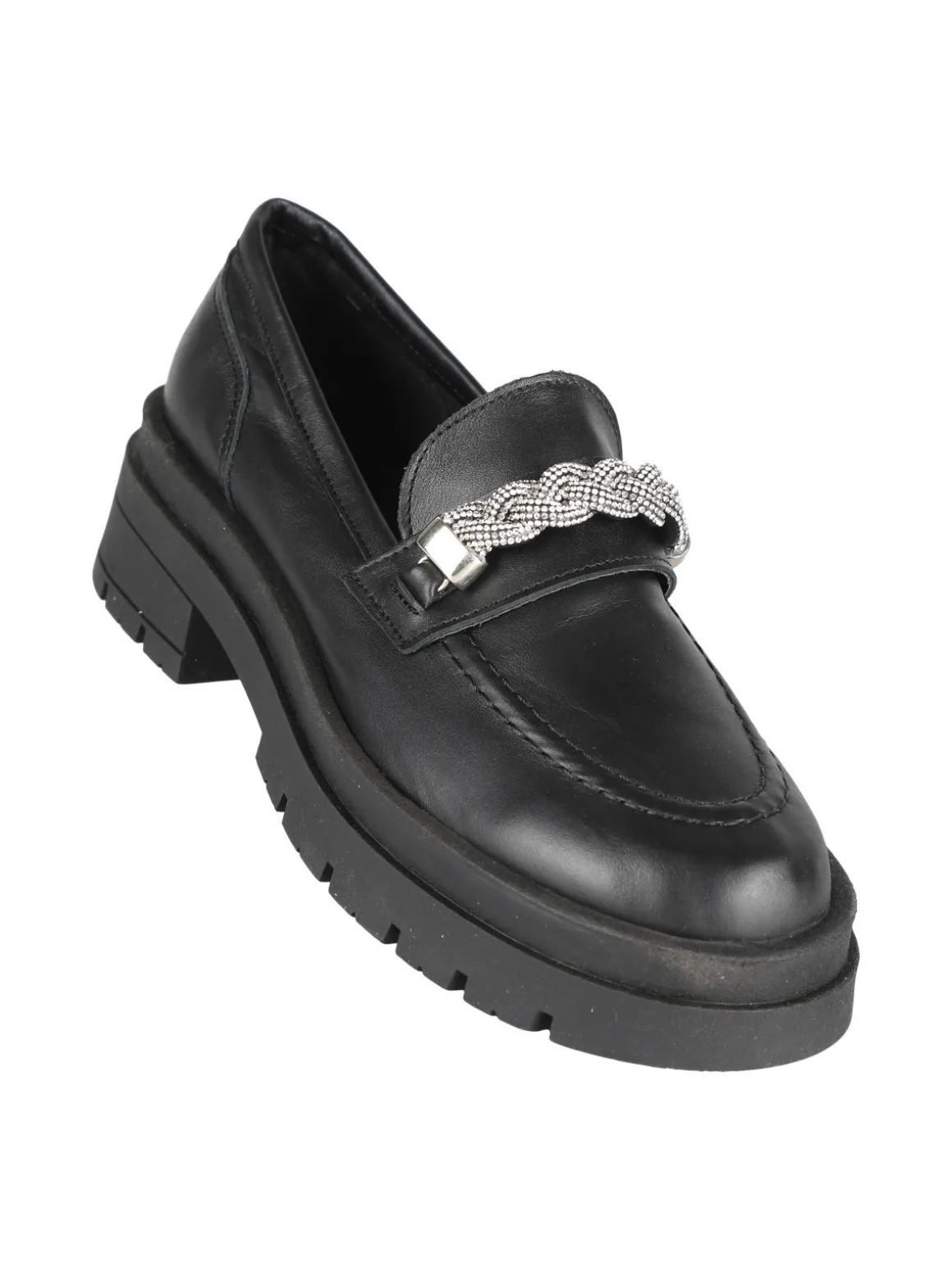 Solada Mocassini in pelle donna con strass