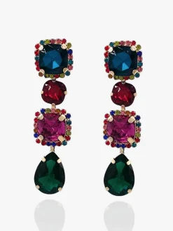 Solada Orecchini pendenti con pietre e strass donna