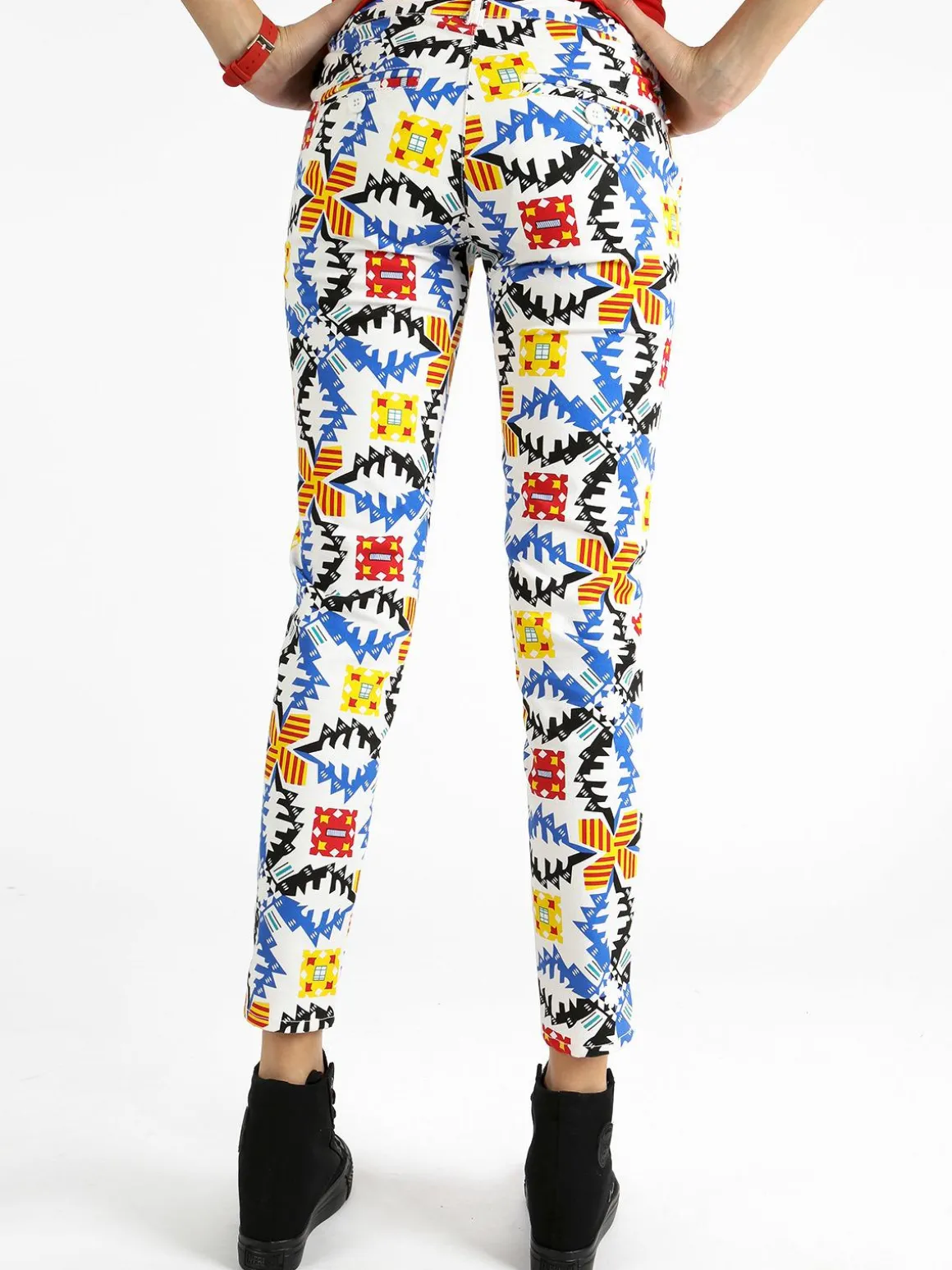 Solada Pantalone a fantasia slim fit