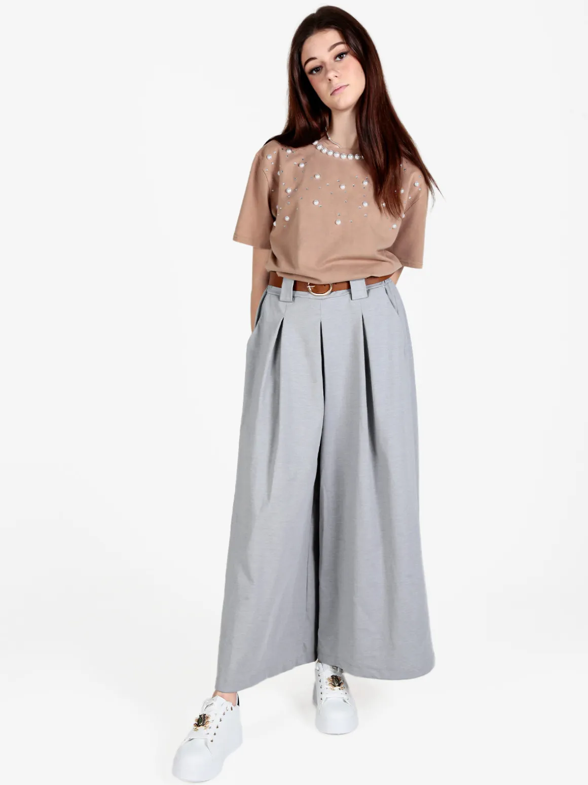 Solada Pantaloni a palazzo da donna con cintura