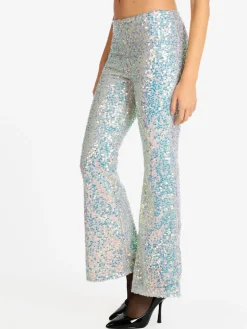 Solada Pantaloni a zampa con pailettes