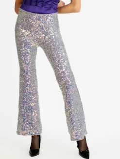 Solada Pantaloni a zampa con pailettes