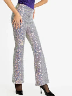 Solada Pantaloni a zampa con pailettes