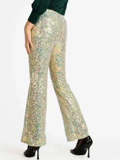 Solada Pantaloni a zampa con pailettes