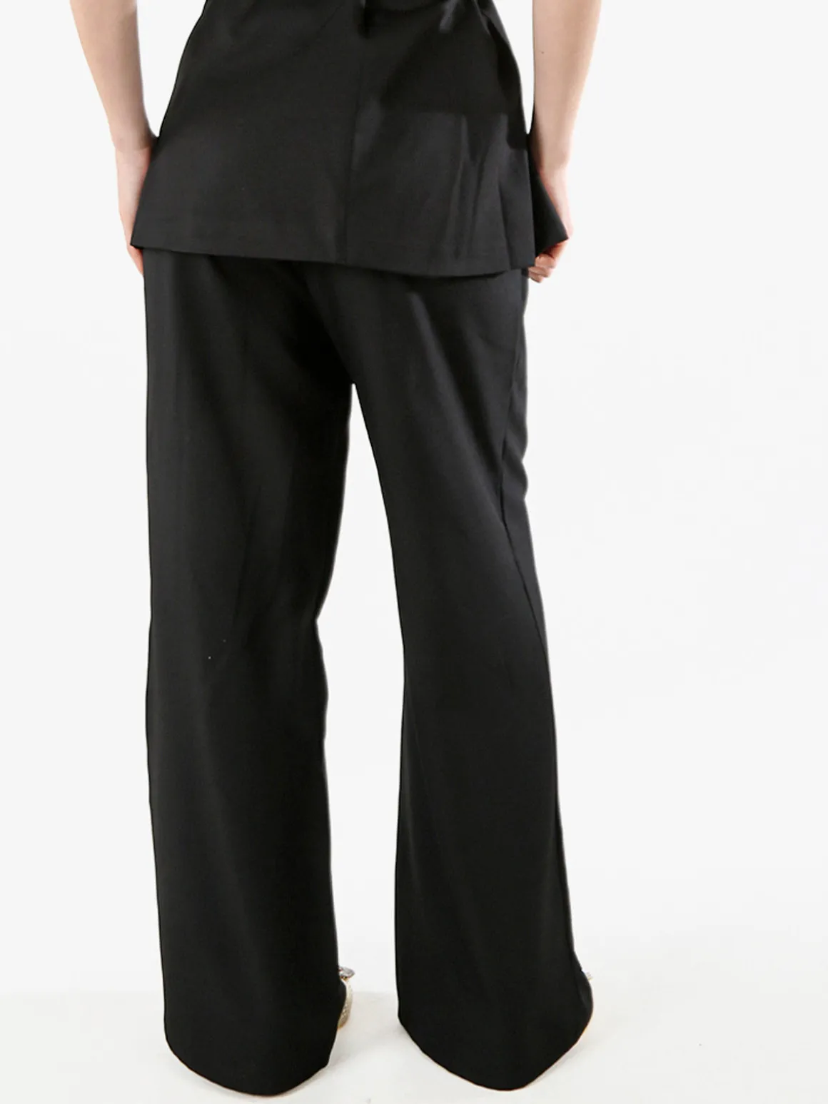 Solada Pantaloni casual da donna a gamba larga - nero