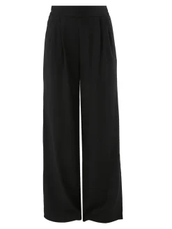 Solada Pantaloni casual da donna a gamba larga - nero