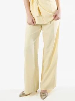 Solada Pantaloni casual da donna a gamba larga - giallo
