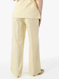 Solada Pantaloni casual da donna a gamba larga - giallo
