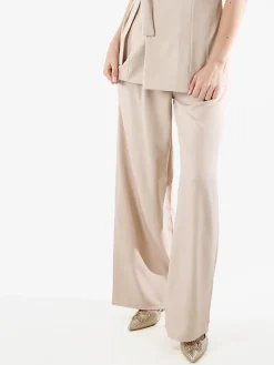 Solada Pantaloni casual da donna a gamba larga - beige