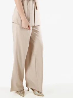 Solada Pantaloni casual da donna a gamba larga - beige