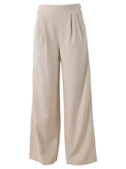 Solada Pantaloni casual da donna a gamba larga - beige