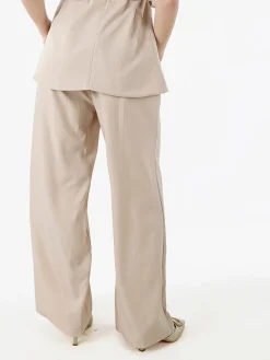 Solada Pantaloni casual da donna a gamba larga - beige