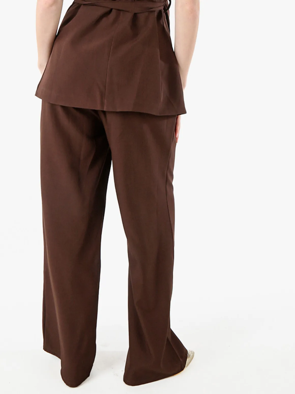 Solada Pantaloni casual da donna a gamba larga - moro