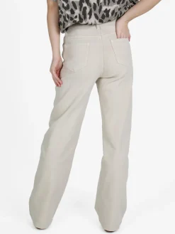 Solada Pantaloni casual da donna in jeans a gamba larga