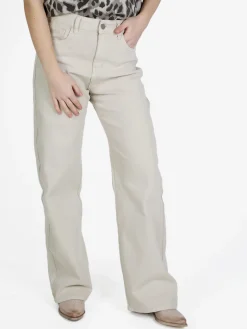 Solada Pantaloni casual da donna in jeans a gamba larga