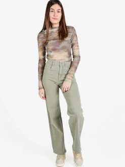 Solada Pantaloni casual da donna in jeans a gamba larga