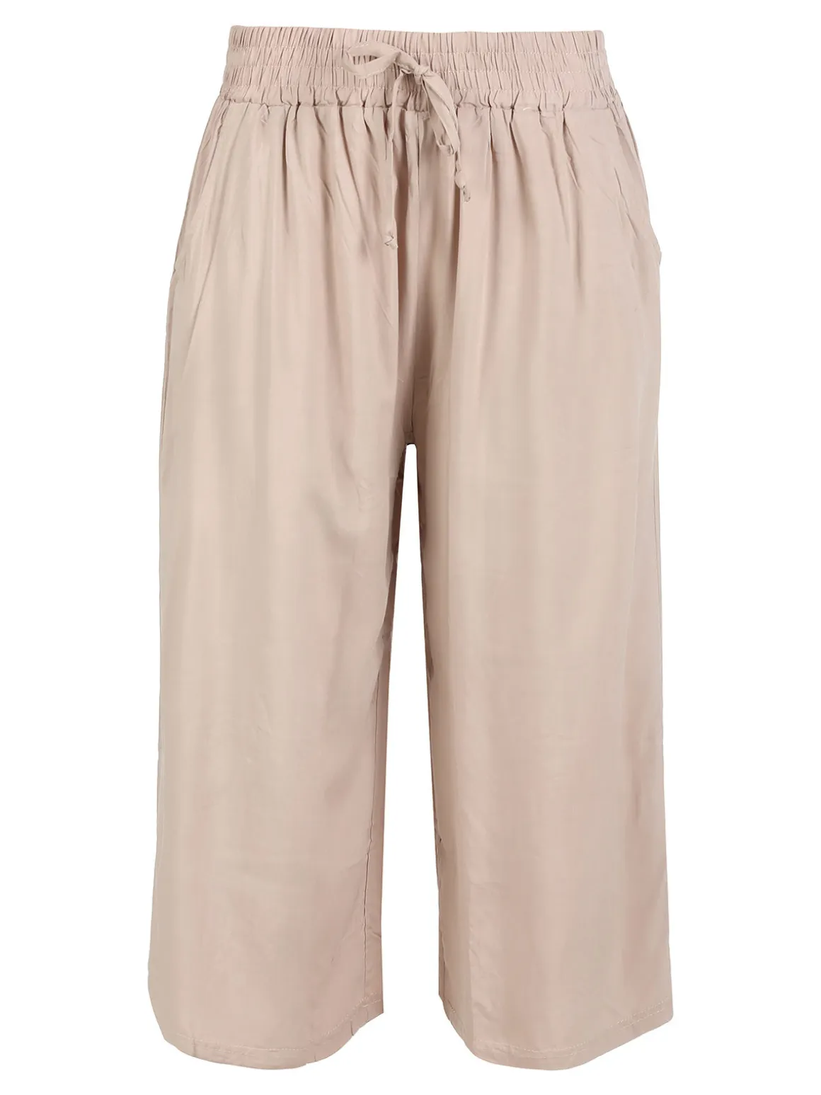 Solada Pantaloni cropped donna a gamba larga in cotone