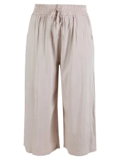 Solada Pantaloni cropped donna a gamba larga in cotone