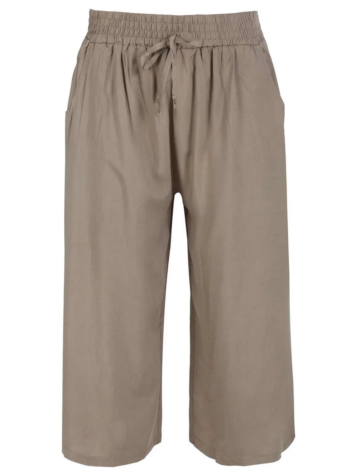 Solada Pantaloni cropped donna a gamba larga in cotone